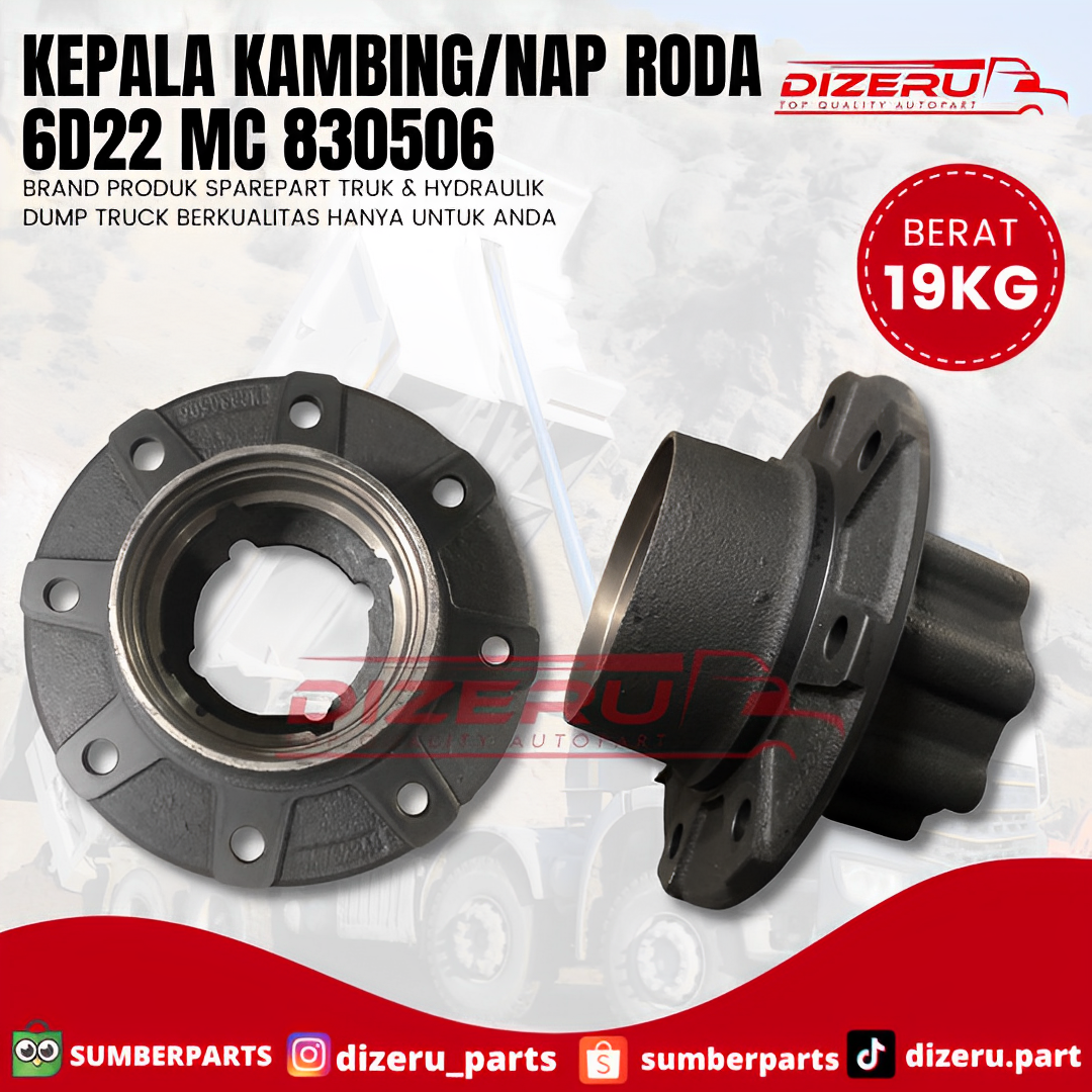 Kepala Kambing/Nap Roda 6D22 MC 830506